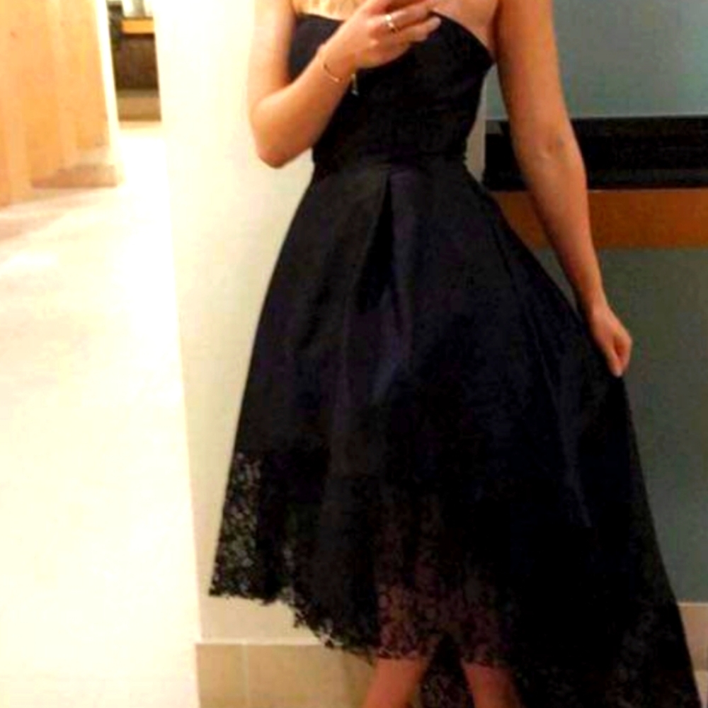 Betsy & Adam Black Evening Gown